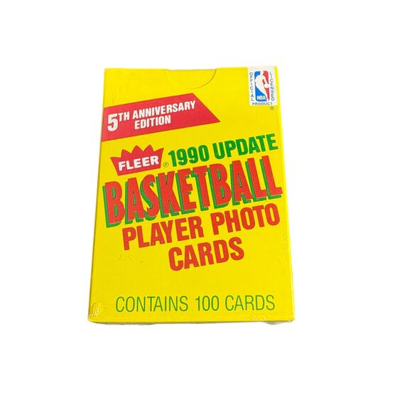 1990 Fleer Update Basketball Player Photo Cards 5th Anniversary Edition - Sealed - Picture 1 of 5